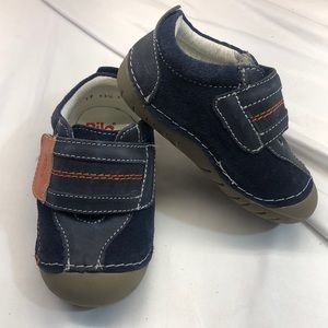 Rilo Toddler Blue Leather Velcro Shoes